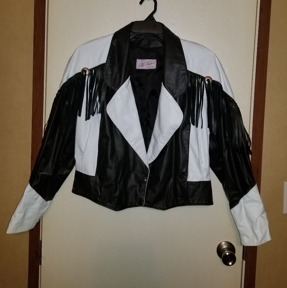 Vintage 1980's Acetate fringe cropped jacket